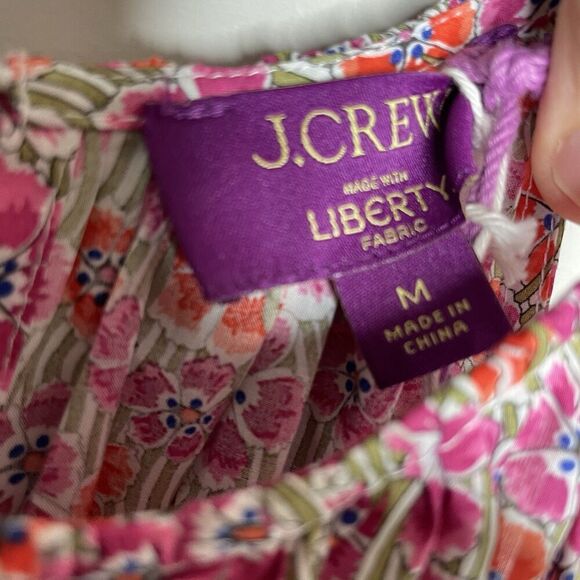 J.CREW Liberty Dress Women Medium Tie-Waist Halter NEW Ellie Pink Floral CA089 - Picture 14 of 16